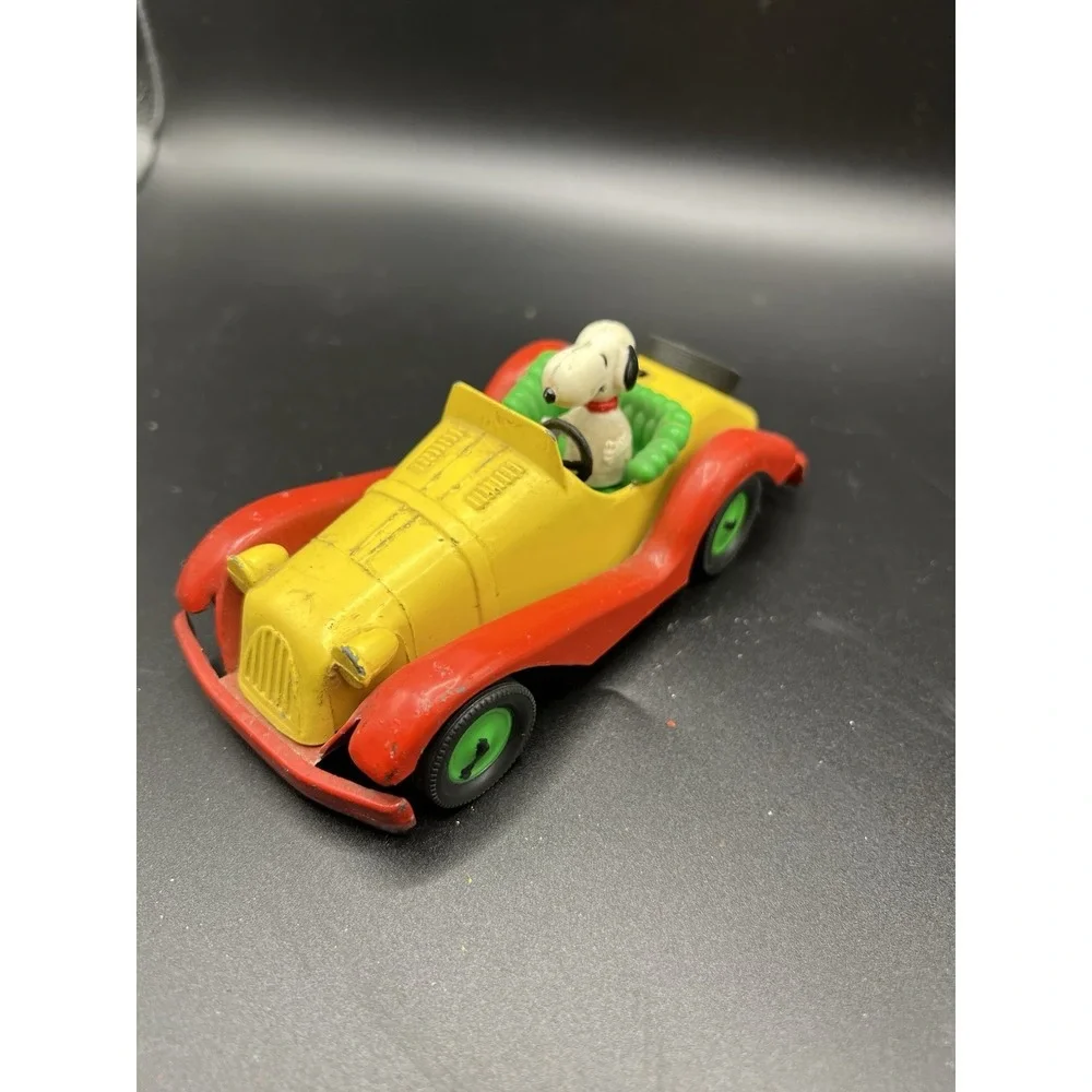 Aviva Snoopy And Woodstock Die Cast Car Vintage 1965 Read